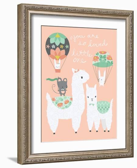 Alpaca Party You are so Loved-Heather Rosas-Framed Art Print