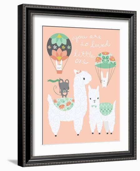 Alpaca Party You are so Loved-Heather Rosas-Framed Art Print