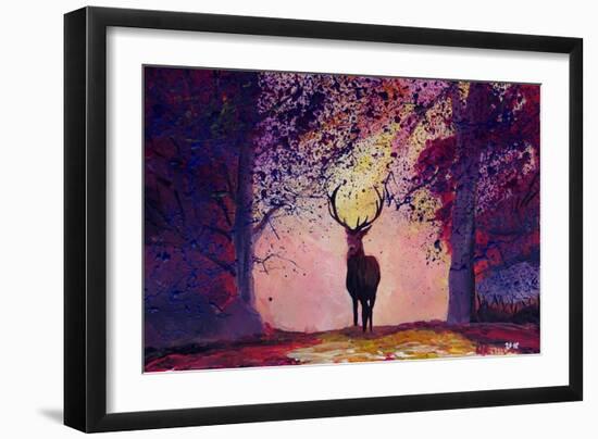 Alpenchalet Country Style The Deer in the Forest-Markus Bleichner-Framed Art Print