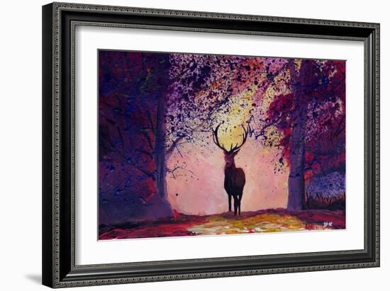 Alpenchalet Country Style The Deer in the Forest-Markus Bleichner-Framed Art Print