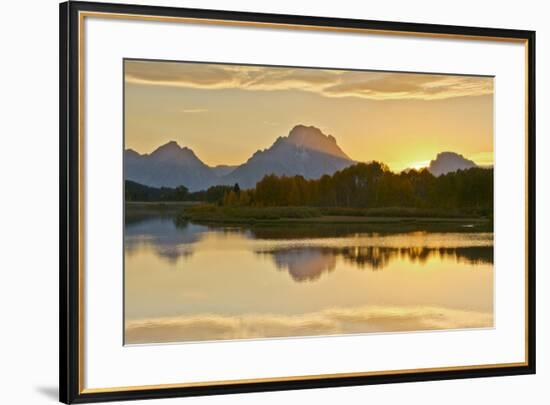 Alpenglow At Sunset, Oxbow, Grand Teton National Park, Wyoming, USA-Michel Hersen-Framed Premium Photographic Print