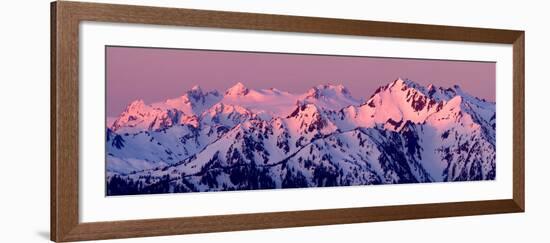 Alpenglow on Mt Olympus-Douglas Taylor-Framed Photo