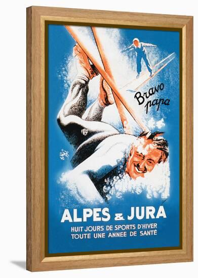 Alpes and Jura-Eric De Coulon-Framed Stretched Canvas