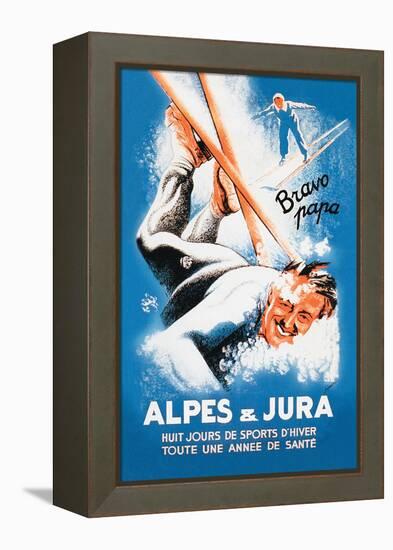 Alpes and Jura-Eric De Coulon-Framed Stretched Canvas