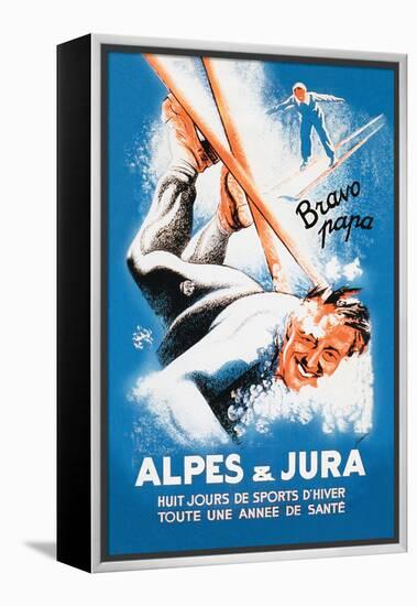 Alpes and Jura-Eric De Coulon-Framed Stretched Canvas