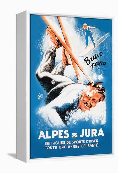 Alpes and Jura-Eric De Coulon-Framed Stretched Canvas