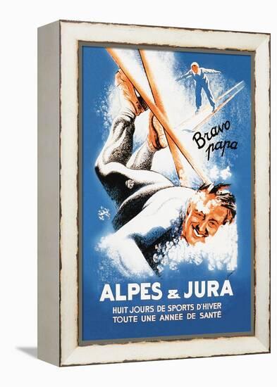 Alpes and Jura-Eric De Coulon-Framed Stretched Canvas