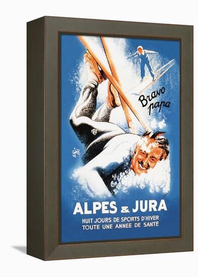 Alpes and Jura-Eric De Coulon-Framed Stretched Canvas