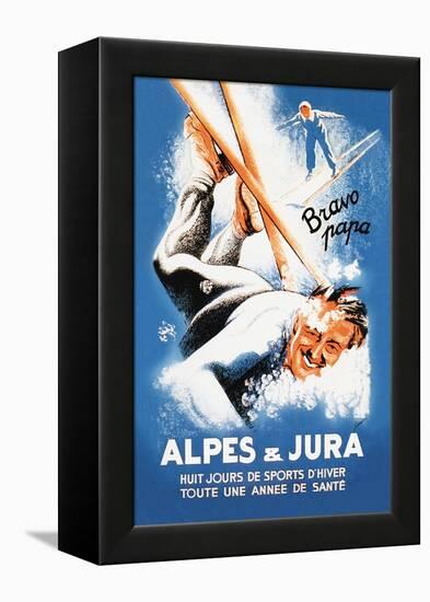 Alpes and Jura-Eric De Coulon-Framed Stretched Canvas