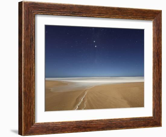 Alpha and Beta Centauri Seen from the Beach in Miramar, Argentina-Stocktrek Images-Framed Photographic Print