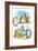 Alphabet Animals, C and D-null-Framed Art Print