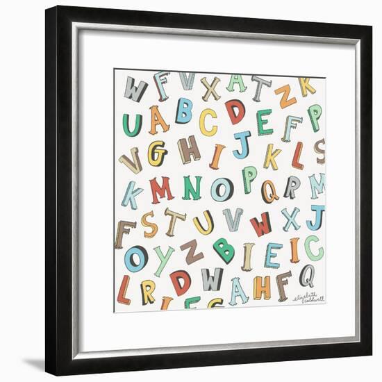 Alphabet Animals Letters-Elizabeth Caldwell-Framed Giclee Print