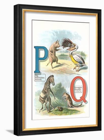Alphabet Animals, P and Q-null-Framed Premium Giclee Print