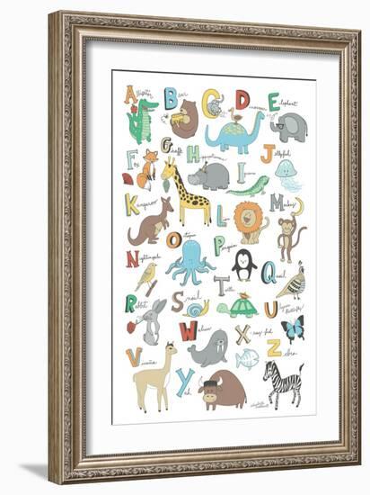 Alphabet Animals-Elizabeth Caldwell-Framed Premium Giclee Print