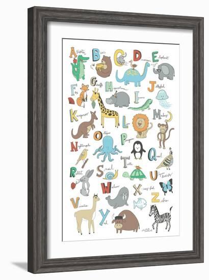 Alphabet Animals-Elizabeth Caldwell-Framed Giclee Print