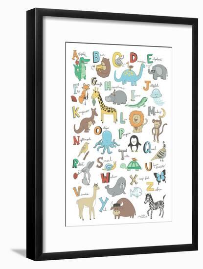 Alphabet Animals-Elizabeth Caldwell-Framed Giclee Print