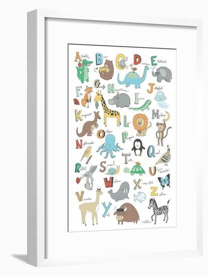 Alphabet Animals-Elizabeth Caldwell-Framed Giclee Print