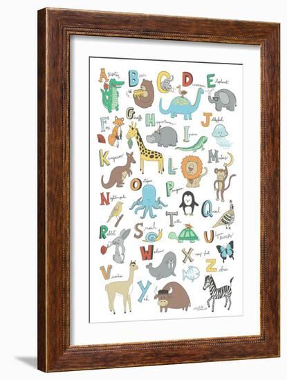 Alphabet Animals-Elizabeth Caldwell-Framed Giclee Print