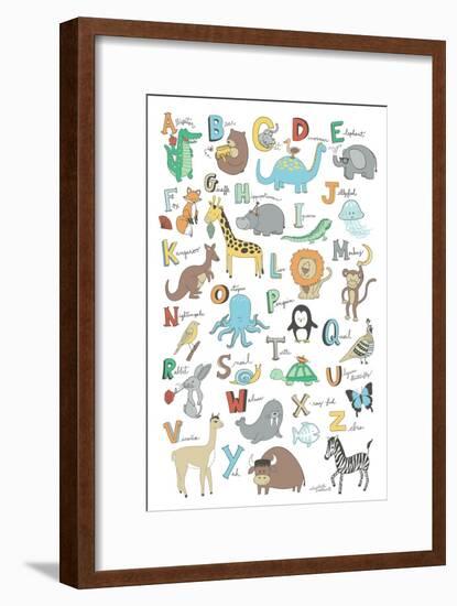 Alphabet Animals-Elizabeth Caldwell-Framed Giclee Print