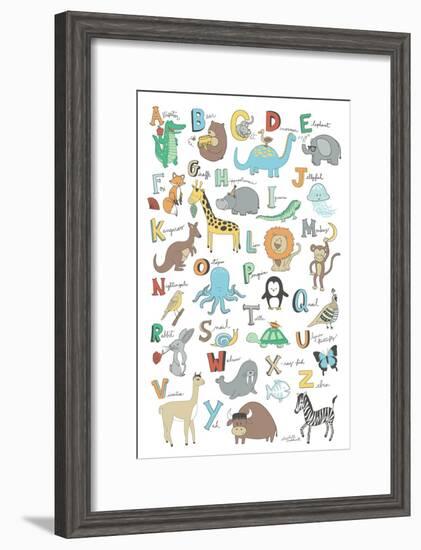 Alphabet Animals-Elizabeth Caldwell-Framed Giclee Print