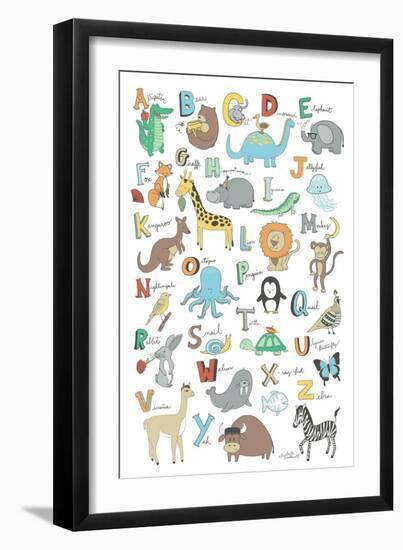 Alphabet Animals-Elizabeth Caldwell-Framed Giclee Print