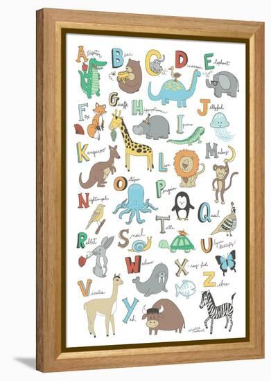 Alphabet Animals-Elizabeth Caldwell-Framed Premier Image Canvas