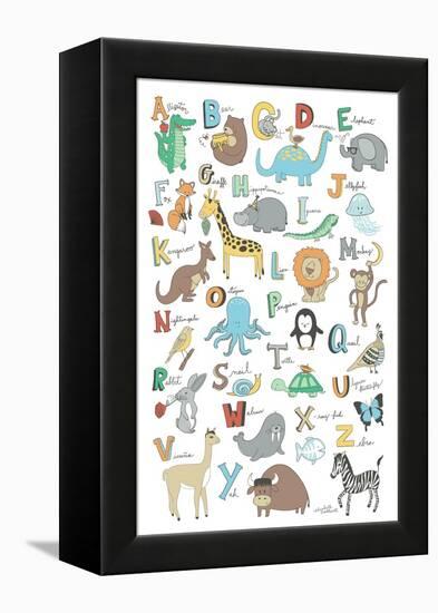 Alphabet Animals-Elizabeth Caldwell-Framed Premier Image Canvas