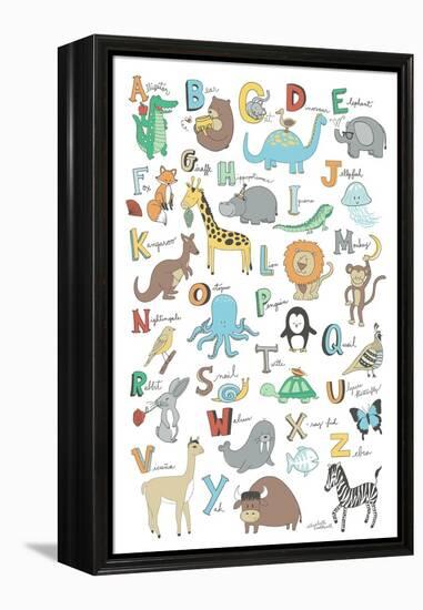 Alphabet Animals-Elizabeth Caldwell-Framed Premier Image Canvas