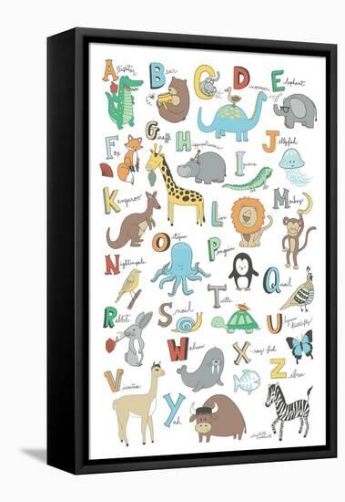 Alphabet Animals-Elizabeth Caldwell-Framed Premier Image Canvas