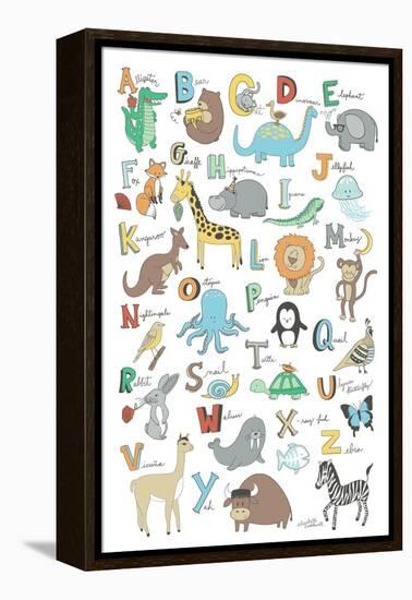 Alphabet Animals-Elizabeth Caldwell-Framed Premier Image Canvas