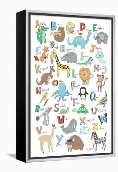 Alphabet Animals-Elizabeth Caldwell-Framed Premier Image Canvas