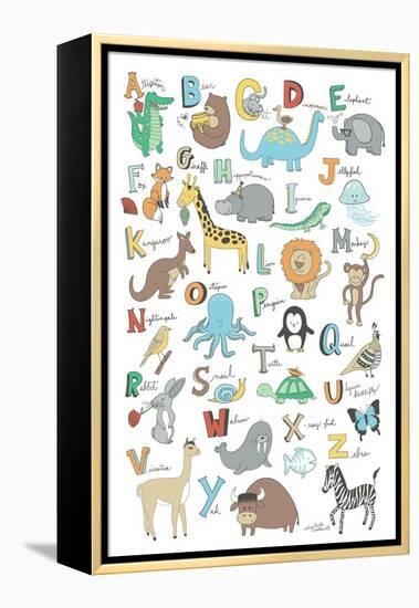 Alphabet Animals-Elizabeth Caldwell-Framed Premier Image Canvas