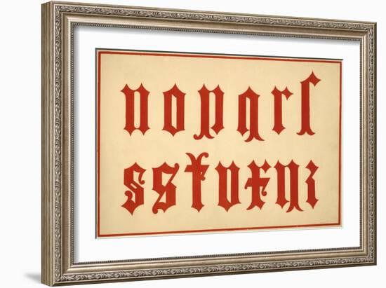 Alphabet, archaic letters, lower case-Unknown-Framed Giclee Print