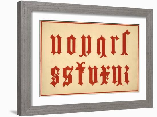 Alphabet, archaic letters, lower case-Unknown-Framed Giclee Print