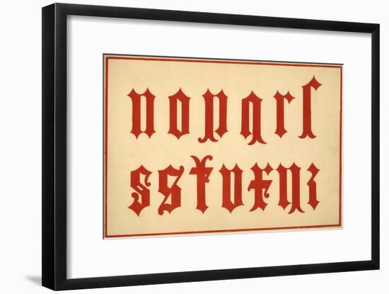 Alphabet, archaic letters, lower case-Unknown-Framed Giclee Print