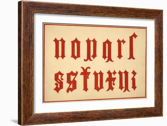 Alphabet, archaic letters, lower case-Unknown-Framed Giclee Print