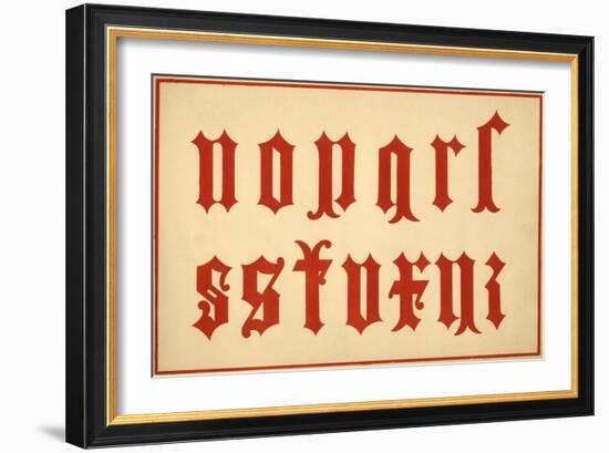 Alphabet, archaic letters, lower case-Unknown-Framed Giclee Print