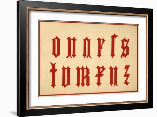 Alphabet, archaic letters, lower case-Unknown-Framed Giclee Print