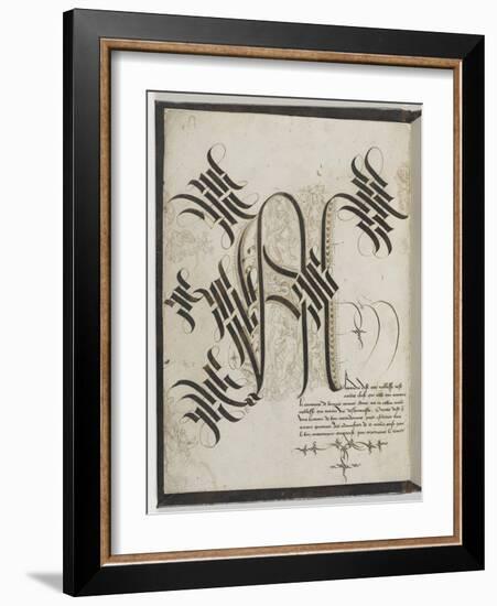 Alphabet gothique de Marie de Bourgogne-null-Framed Giclee Print