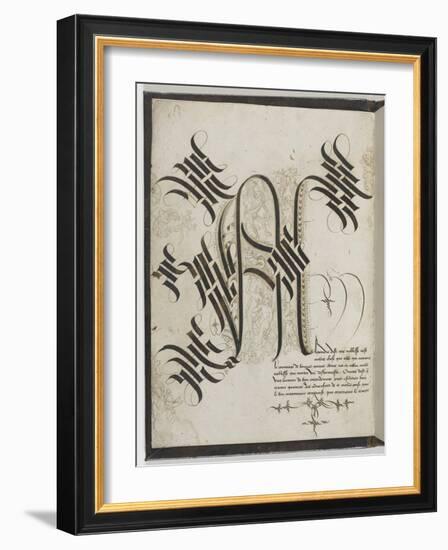 Alphabet gothique de Marie de Bourgogne--Framed Giclee Print