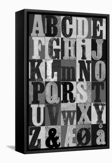 Alphabet Grey-Pernille Folcarelli-Framed Stretched Canvas