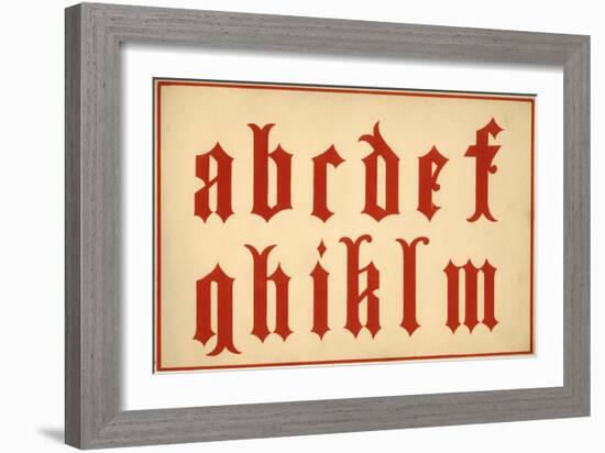 Alphabet, letters a-m, lower case-Unknown-Framed Giclee Print