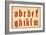 Alphabet, letters a-m, lower case-Unknown-Framed Giclee Print