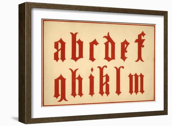 Alphabet, letters a-m, lower case-Unknown-Framed Giclee Print