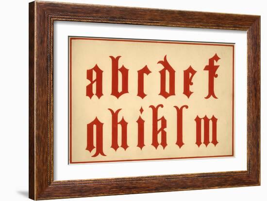 Alphabet, letters a-m, lower case-Unknown-Framed Giclee Print