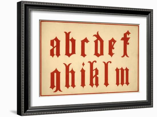 Alphabet, letters a-m, lower case-Unknown-Framed Giclee Print