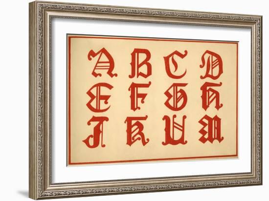 Alphabet, letters A-M, upper case-Unknown-Framed Giclee Print