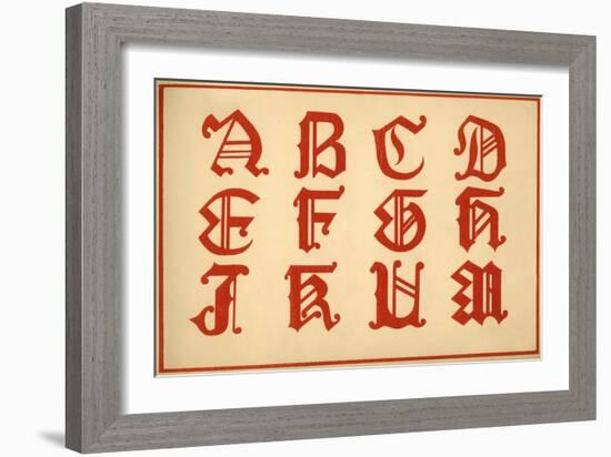 Alphabet, letters A-M, upper case-Unknown-Framed Giclee Print