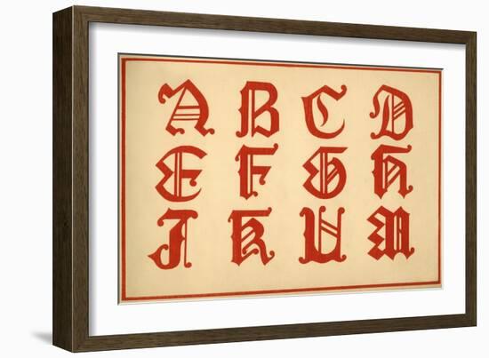 Alphabet, letters A-M, upper case-Unknown-Framed Giclee Print