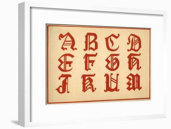 Alphabet, letters A-M, upper case-Unknown-Framed Giclee Print